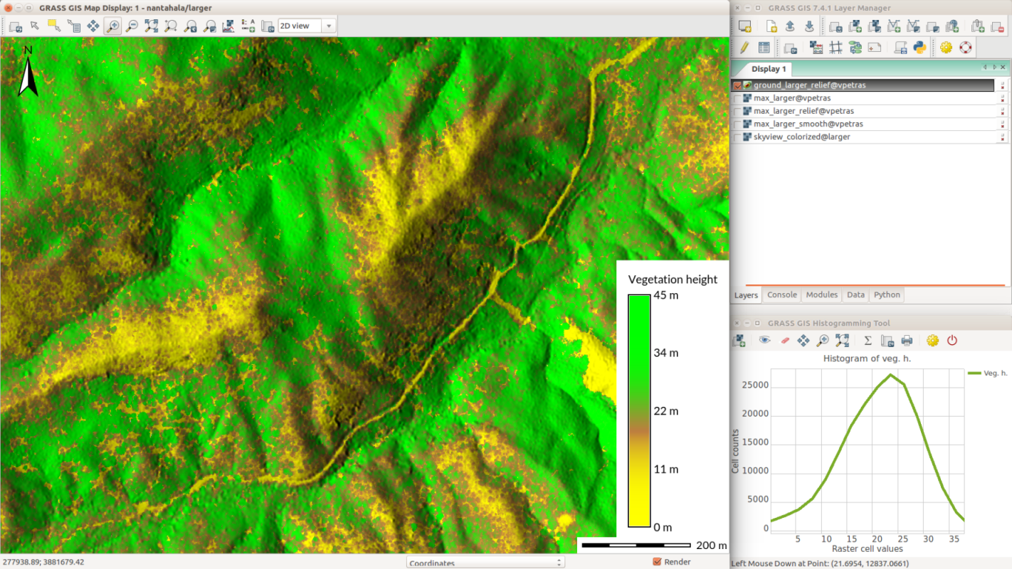 GRASS GIS 7.4.2 data\nprocessing